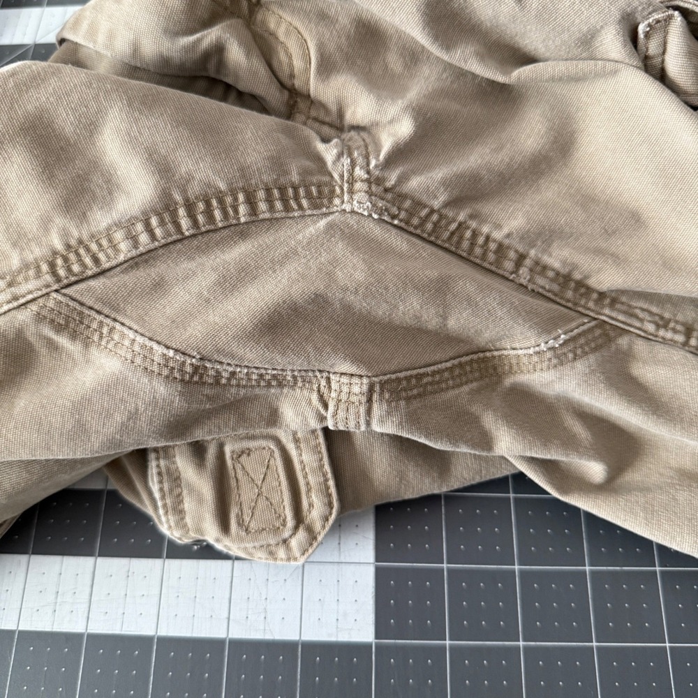 Duluth Mens 35x27* Flex Fire Hose Cargo Pants Workwear Khaki Utility Rugged - Picture 8 of 8